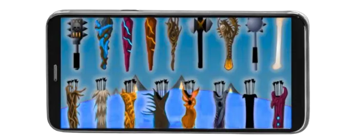 Different weapons used in stick war legacy 