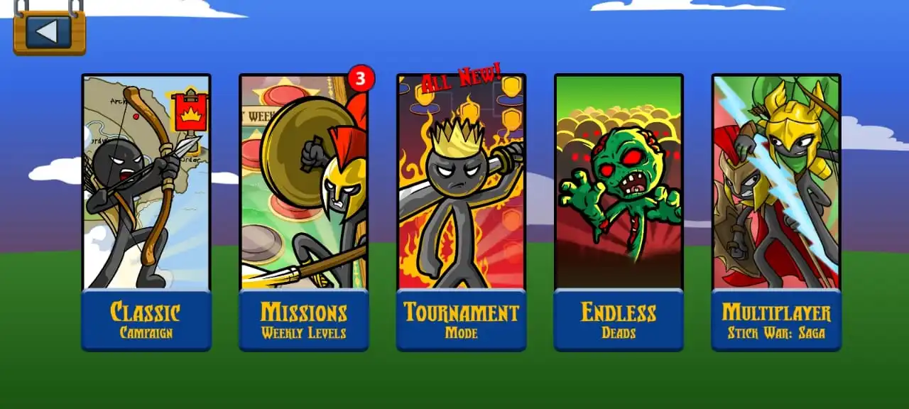 Stick War Legacy MOD APK v2026.1.476 (99999 Army, Gems & Mod Menu) 7 Modes in stick war legacy